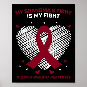 Kids Blood Cancer Support Grandma Multiple Myeloma Poster