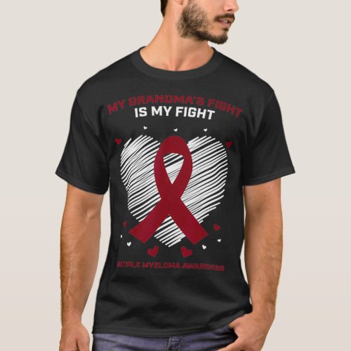 Kids Blood Cancer Support Grandma Multiple Myeloma T_Shirt