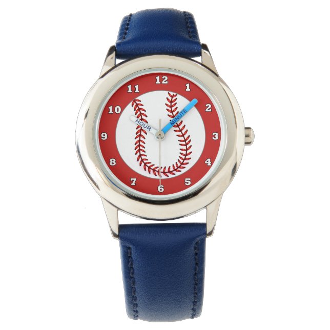 Kids Blue Baseball Watch (Front)