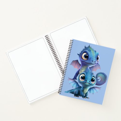 Kids Blue Dragons Sketch  Notebook