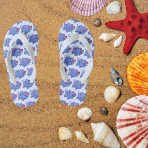 Kids Blue Elephant Flip Flops