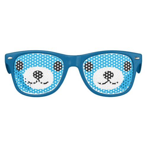 Kids Blue Teddy Bear Summer Fun Sunglasses
