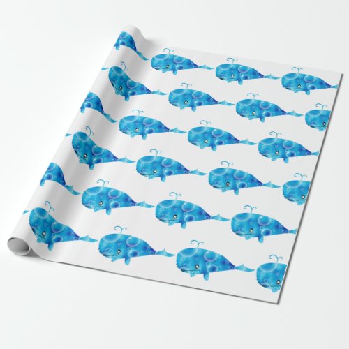 Kids Blue Whale Gift Wrap Any Occasion