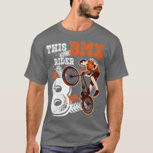 Kids BMX Birthday 8th Biker Gift 8 Year Old Dirt B T-Shirt