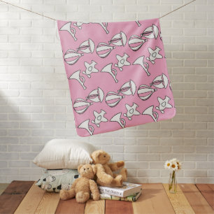 Kids Boats Plane Pink    Baby Blanket