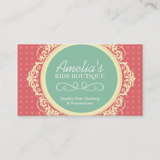 Customizable Kids Boutique Business Card Templates