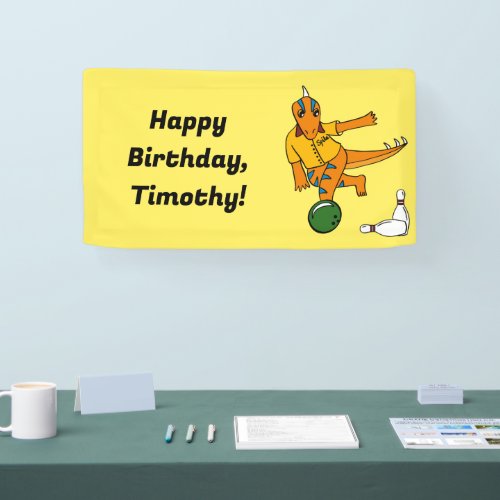 Kids Bowling Alley Birthday Party Banner