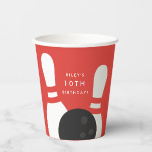 Kids Bowling Birthday Party  Paper Cups