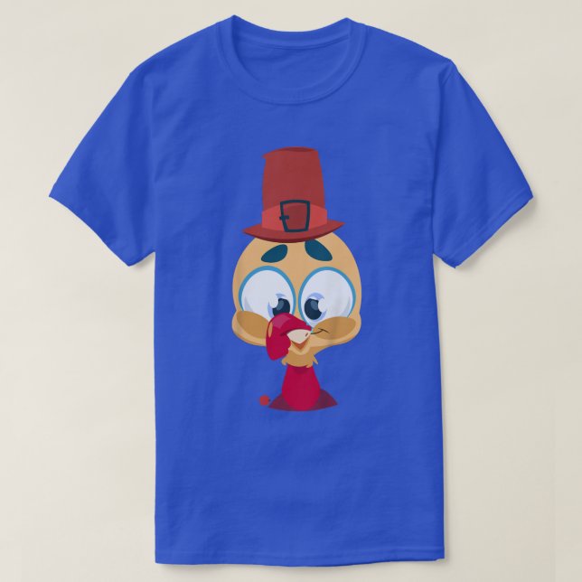 Kids Boy Turkey Pilgrim Feast Cute Thanksgiving Gi T-Shirt (Design Front)