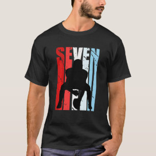 Kids Boys American Football 7th Birthday Quarterba T-Shirt