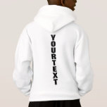 Kids Boys Back Side Printed White Custom Template Hoodie<br><div class="desc">Custom Add Logo Image Photo Text Template Kids Modern Elegant Black & White Back Side Print Basic Hooded Sweatshirt / Pullover / Hoodie.</div>