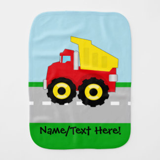 Kids Boys Construction Dumptruck Burp Cloth