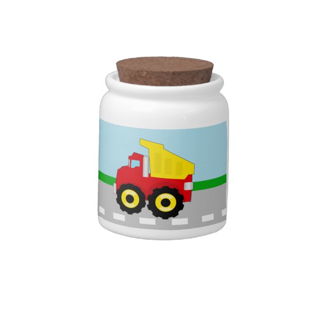 Kids Boys Construction Dumptruck Candy Jar (Left)