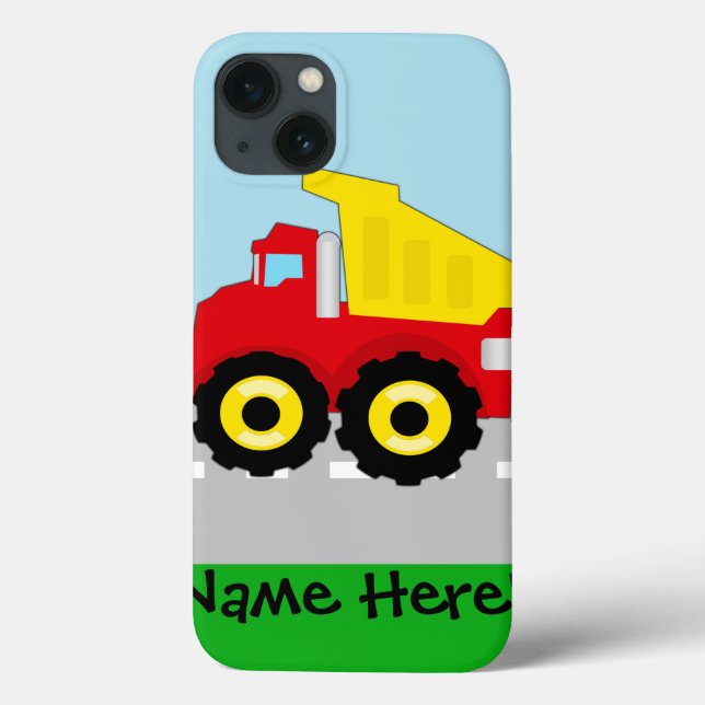 Kids Boys Construction Dumptruck Case-Mate iPhone Case (Back)