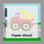 Kids Boys Construction Dumptruck Dry-Erase Board