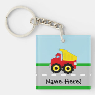 Kids Boys Construction Dumptruck Keychain