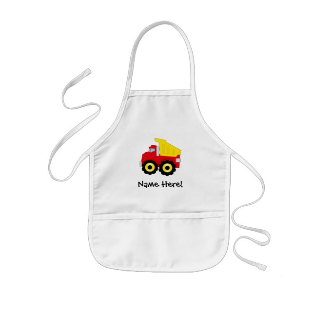 Kids Boys Construction Dumptruck Kids' Apron (Front)