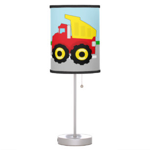 Kids Boys Construction Dumptruck Table Lamp