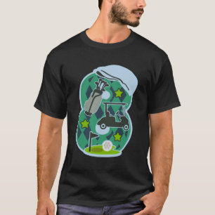 Kids Boys Girls 8Th Birthday Golf Lover 8 Eight Ye T-Shirt