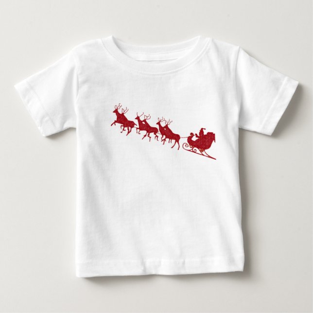 Kids Boys Girls Unisex Christmas Santa Tshirt Top (Front)