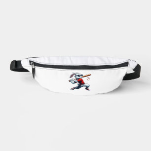 Kids Boys Happy Easter Bunny Playing Baseball East Fanny Pack