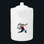 Kids Boys Happy Easter Bunny Playing Baseball East Teapot<br><div class="desc">Kids Boys Happy Easter Bunny Playing Baseball Easter Sport T-Shirt</div>