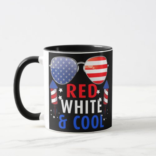 Kids Boys Kids 4th Of July Red White And Cool Mug