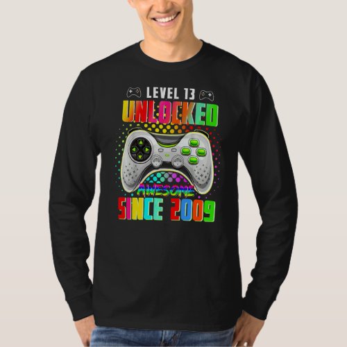 Kids Boys Level 13 Unlocked Awesome Since 2009 13t T_Shirt
