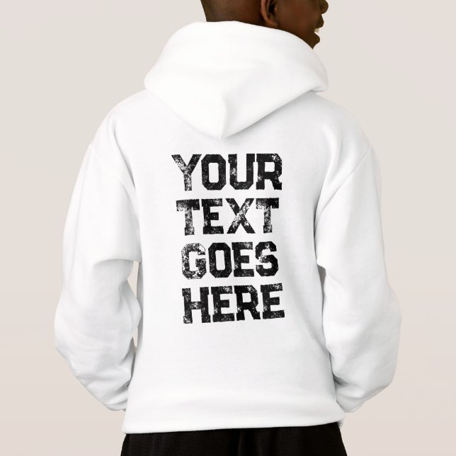 Kids Boys Modern Back Print Custom Template Hoodie (Back)