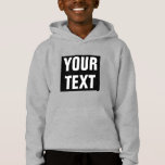 Kids Boys Modern Trendy Template Customizable Hoodie<br><div class="desc">Boys Hoodies Pullover Add Image Logo Text Here Clothing Apparel Customizable Modern Template Light Steel Grey Hooded Sweatshirt Pullover / Hoodie.</div>