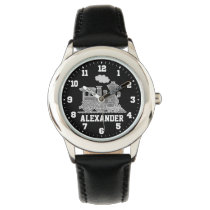 Kids boys name grey black train wrist watch Kids boys name grey black train wrist watch