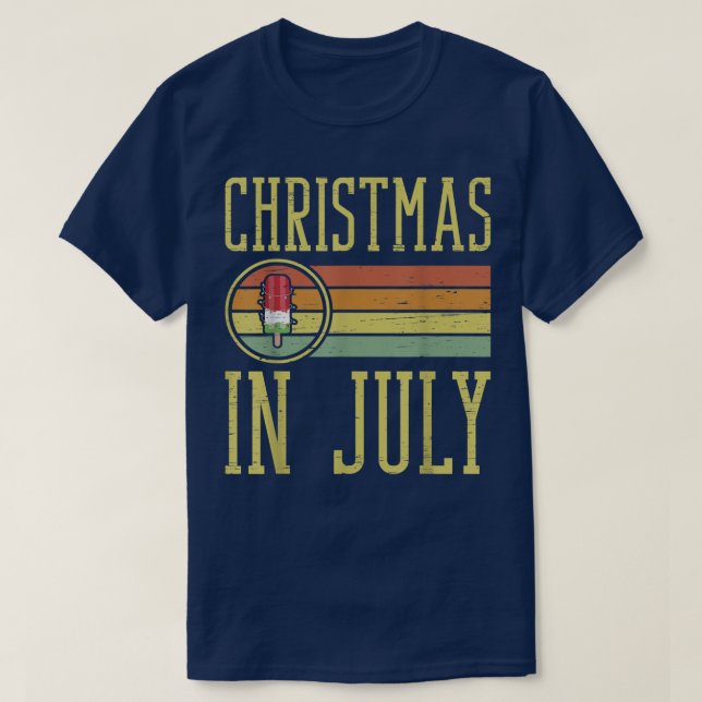 Kids Boys Retro Xmas Ice Tree Light Beach Christma T-Shirt (Design Front)