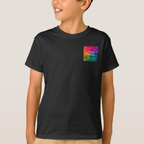 Kids Boys Tshirts Two Sided Elegant Black Template