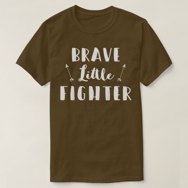 Kids Brave Little Fighter Childhood Cancer Tshirt  (Design Front)