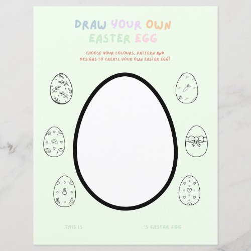 Kids Budget Draw Your Own Easter Egg Party Game