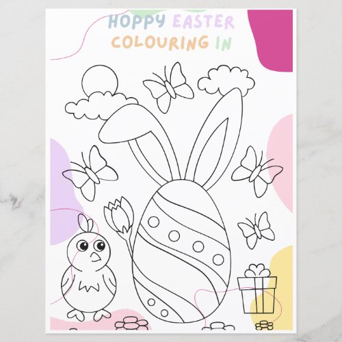 Kids Budget Easter Egg Colouring In Activity
