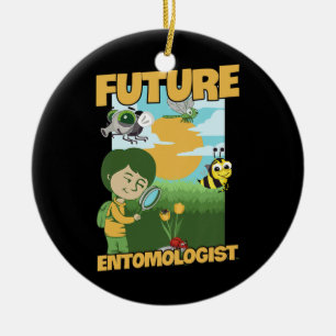 Kids Bug Hunting Design for your Insect Collector Ceramic Ornament