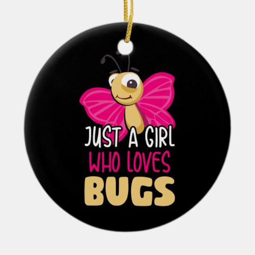 Kids Bug Hunting Quote for your Bug Lover Ceramic Ornament