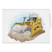 Kids Bulldozer Card (Front Horizontal)