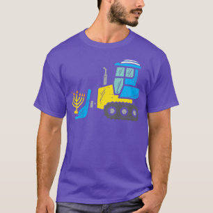 Kids Bulldozer Construction Chanukah Toddler Boys T-Shirt