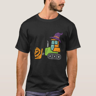 Kids Bulldozer Pumpkin Truck Digging Toddler Boys  T-Shirt
