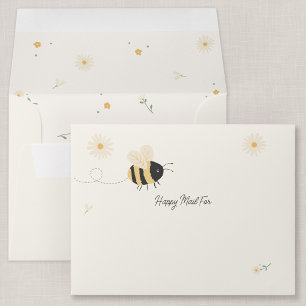 Kids Bumble Bee Happy Mail Personalized Envelope