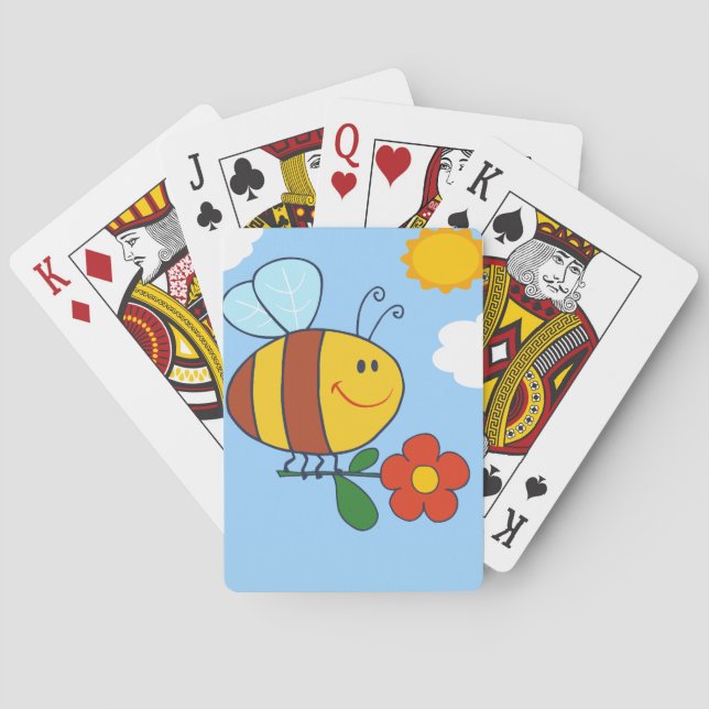 Kids Bumble Bee Poker Cards (Back)