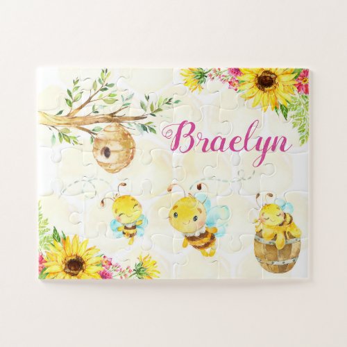 Kids Bumblebee Honey Bees  Jigsaw Puzzle