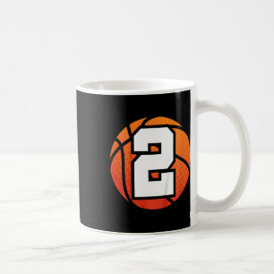 Kids Bysketbyll Birthday Number 2 For Two Year Old Coffee Mug