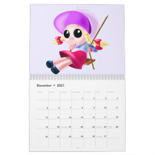 Kids Calendar with Fun Illustrations