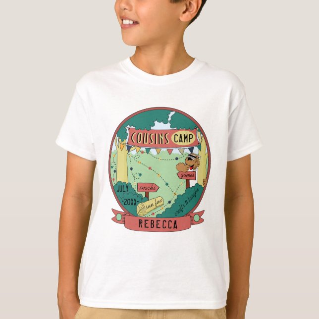 Kid's Camp CAMP T-Shirt Bear Personalize (Front)