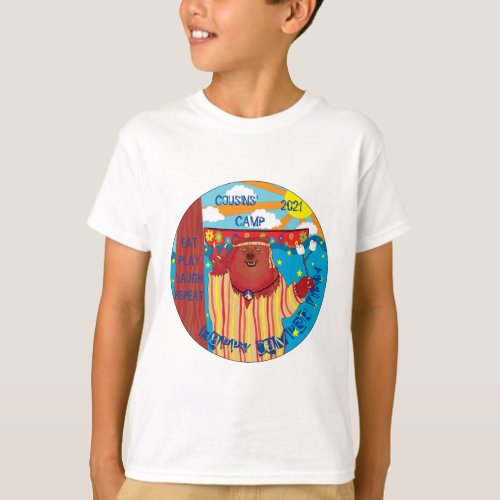 Kids Camp Groovy T_Shirt Bear Personalize