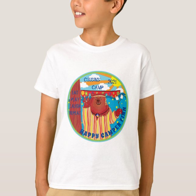 Kid's Camp Groovy T-Shirt Happy Bear  (Front)