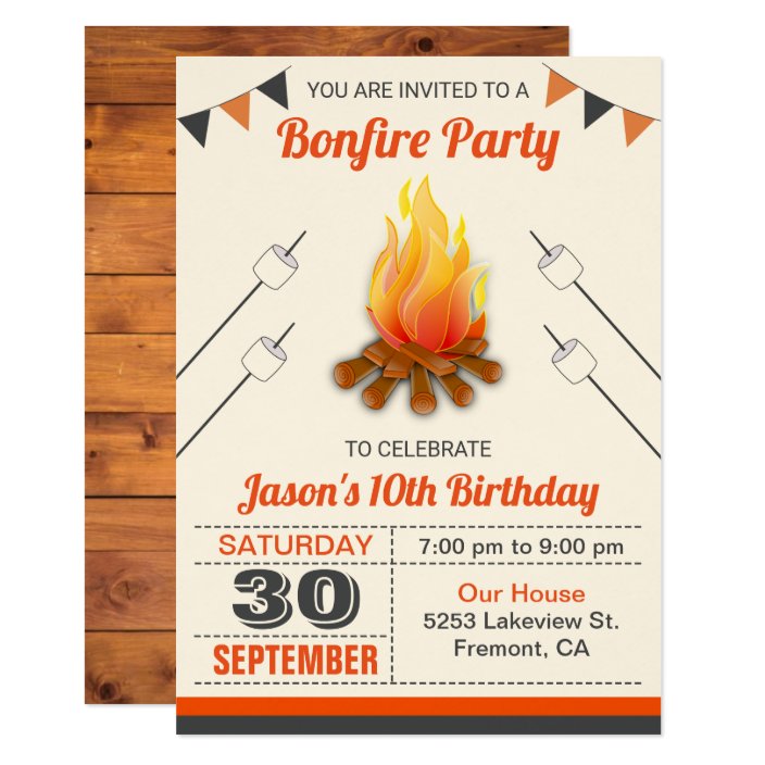 Bonfire Invitation Template Free Bonfire Invitation Template Free